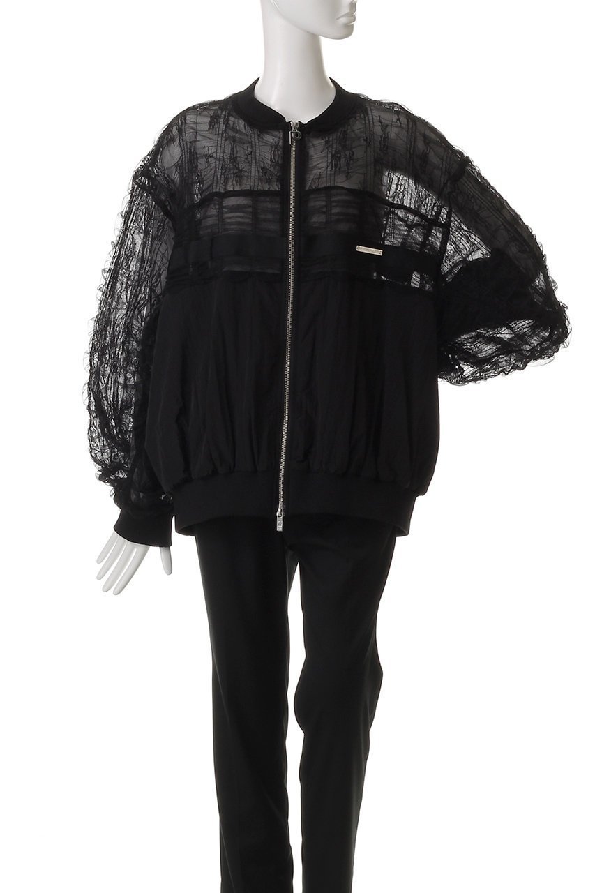 【プランク プロジェクト/PRANK PROJECT】のシャーリングレースブルゾン / Shirring Lace Blouson 人気、トレンドファッション・服の通販 founy(ファニー) 　ファッション　Fashion　レディースファッション　Fashion for Women　アウター　Coat / Outerwear Collection　レディースジャケット・軽アウター　Jackets　ブルゾンジャケット・スポーティアウター　Blouson Jackets　おすすめ　Recommended / Our Picks　インナー　Innerwear　エレガント 上品　Elegant　シャーリング　Shirring, Ruched　ジャケット　Jacket, Outerwear　スポーティ　Sporty, Casual Athletic　デニム　Denim, Jeans Material　パーカー　Hoodie, Parka　ブルゾン　Blouson, Bomber Jacket　レース　Lace, Lace Fabric　ワッシャー　Washer, Crinkled Finish　ヴィンテージ　Vintage Style　夏　Summer　other-2|ID: prp329100004359677 ipo3291000000032957434