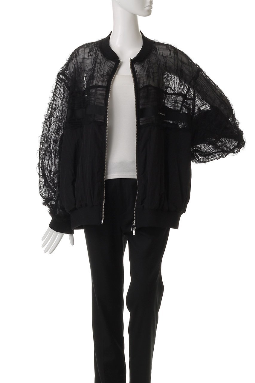 【プランク プロジェクト/PRANK PROJECT】のシャーリングレースブルゾン / Shirring Lace Blouson 人気、トレンドファッション・服の通販 founy(ファニー) 　ファッション　Fashion　レディースファッション　Fashion for Women　アウター　Coat / Outerwear Collection　レディースジャケット・軽アウター　Jackets　ブルゾンジャケット・スポーティアウター　Blouson Jackets　おすすめ　Recommended / Our Picks　インナー　Innerwear　エレガント 上品　Elegant　シャーリング　Shirring, Ruched　ジャケット　Jacket, Outerwear　スポーティ　Sporty, Casual Athletic　デニム　Denim, Jeans Material　パーカー　Hoodie, Parka　ブルゾン　Blouson, Bomber Jacket　レース　Lace, Lace Fabric　ワッシャー　Washer, Crinkled Finish　ヴィンテージ　Vintage Style　夏　Summer　other-7|ID: prp329100004359677 ipo3291000000032957452