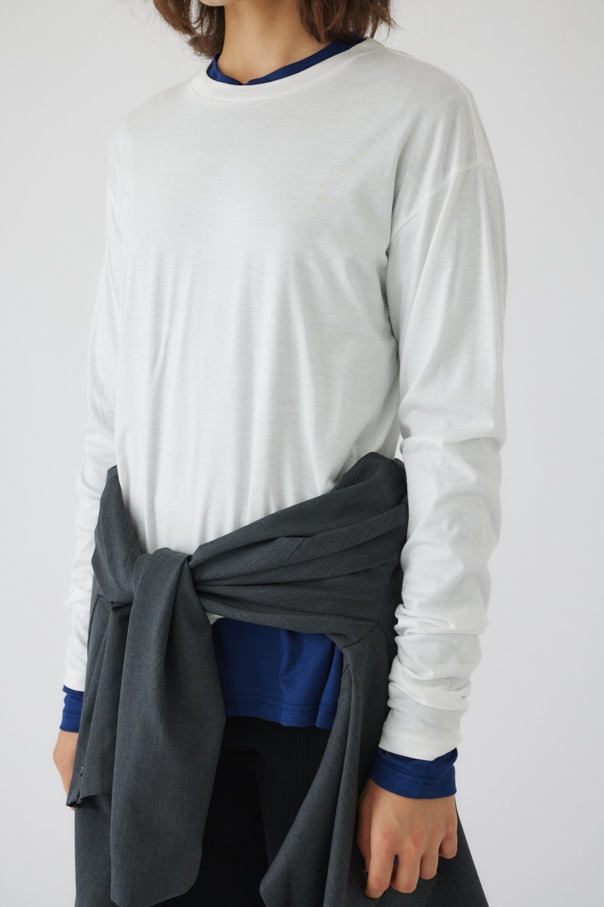 【リムアーク/RIM.ARK】のBasic long sleeve cut tops/トップス 人気、トレンドファッション・服の通販 founy(ファニー) 　ファッション　Fashion　レディースファッション　Fashion for Women　トップス・カットソー　Cut & Sew Tops　シャツ・ブラウス・オフィスカジュアル　Elegant Blouses & Button-Ups　ロングTシャツ・Tシャツ　Longline T-Shirts & Tees　カットソー・ベーシックTシャツ　Cut-and-Sewn Tops / Stretch Tees & Basics　スウェット / スエット　Sweatshirt, Sweatwear　スリーブ　Sleeve, Long Sleeve / Short Sleeve　ロング　Long, Long-Length　other-2|ID: prp329100004359678 ipo3291000000036046097