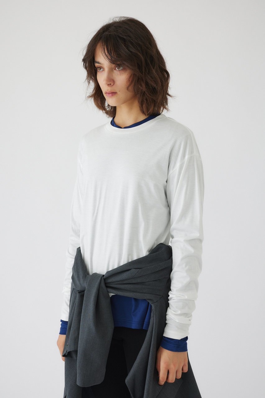 【リムアーク/RIM.ARK】のBasic long sleeve cut tops/トップス 人気、トレンドファッション・服の通販 founy(ファニー) 　ファッション　Fashion　レディースファッション　Fashion for Women　トップス・カットソー　Cut & Sew Tops　シャツ・ブラウス・オフィスカジュアル　Elegant Blouses & Button-Ups　ロングTシャツ・Tシャツ　Longline T-Shirts & Tees　カットソー・ベーシックTシャツ　Cut-and-Sewn Tops / Stretch Tees & Basics　スウェット / スエット　Sweatshirt, Sweatwear　スリーブ　Sleeve, Long Sleeve / Short Sleeve　ロング　Long, Long-Length　other-3|ID: prp329100004359678 ipo3291000000036046100