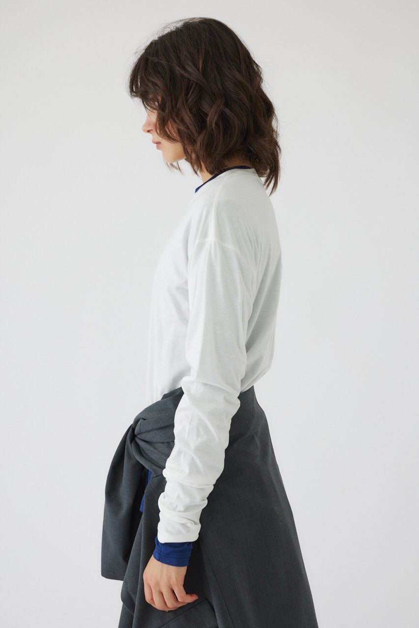 【リムアーク/RIM.ARK】のBasic long sleeve cut tops/トップス 人気、トレンドファッション・服の通販 founy(ファニー) 　ファッション　Fashion　レディースファッション　Fashion for Women　トップス・カットソー　Cut & Sew Tops　シャツ・ブラウス・オフィスカジュアル　Elegant Blouses & Button-Ups　ロングTシャツ・Tシャツ　Longline T-Shirts & Tees　カットソー・ベーシックTシャツ　Cut-and-Sewn Tops / Stretch Tees & Basics　スウェット / スエット　Sweatshirt, Sweatwear　スリーブ　Sleeve, Long Sleeve / Short Sleeve　ロング　Long, Long-Length　other-4|ID: prp329100004359678 ipo3291000000036046101