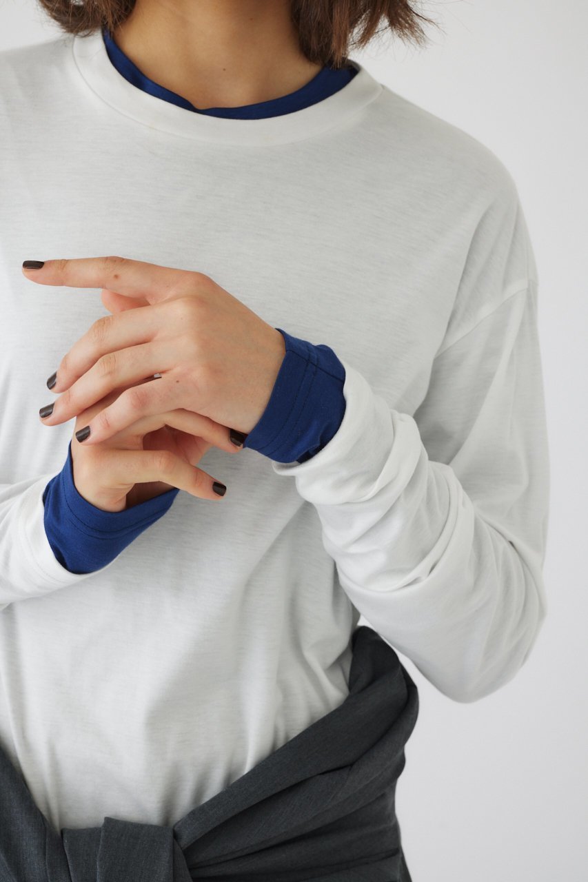 【リムアーク/RIM.ARK】のBasic long sleeve cut tops/トップス 人気、トレンドファッション・服の通販 founy(ファニー) 　ファッション　Fashion　レディースファッション　Fashion for Women　トップス・カットソー　Cut & Sew Tops　シャツ・ブラウス・オフィスカジュアル　Elegant Blouses & Button-Ups　ロングTシャツ・Tシャツ　Longline T-Shirts & Tees　カットソー・ベーシックTシャツ　Cut-and-Sewn Tops / Stretch Tees & Basics　スウェット / スエット　Sweatshirt, Sweatwear　スリーブ　Sleeve, Long Sleeve / Short Sleeve　ロング　Long, Long-Length　other-6|ID: prp329100004359678 ipo3291000000036046106