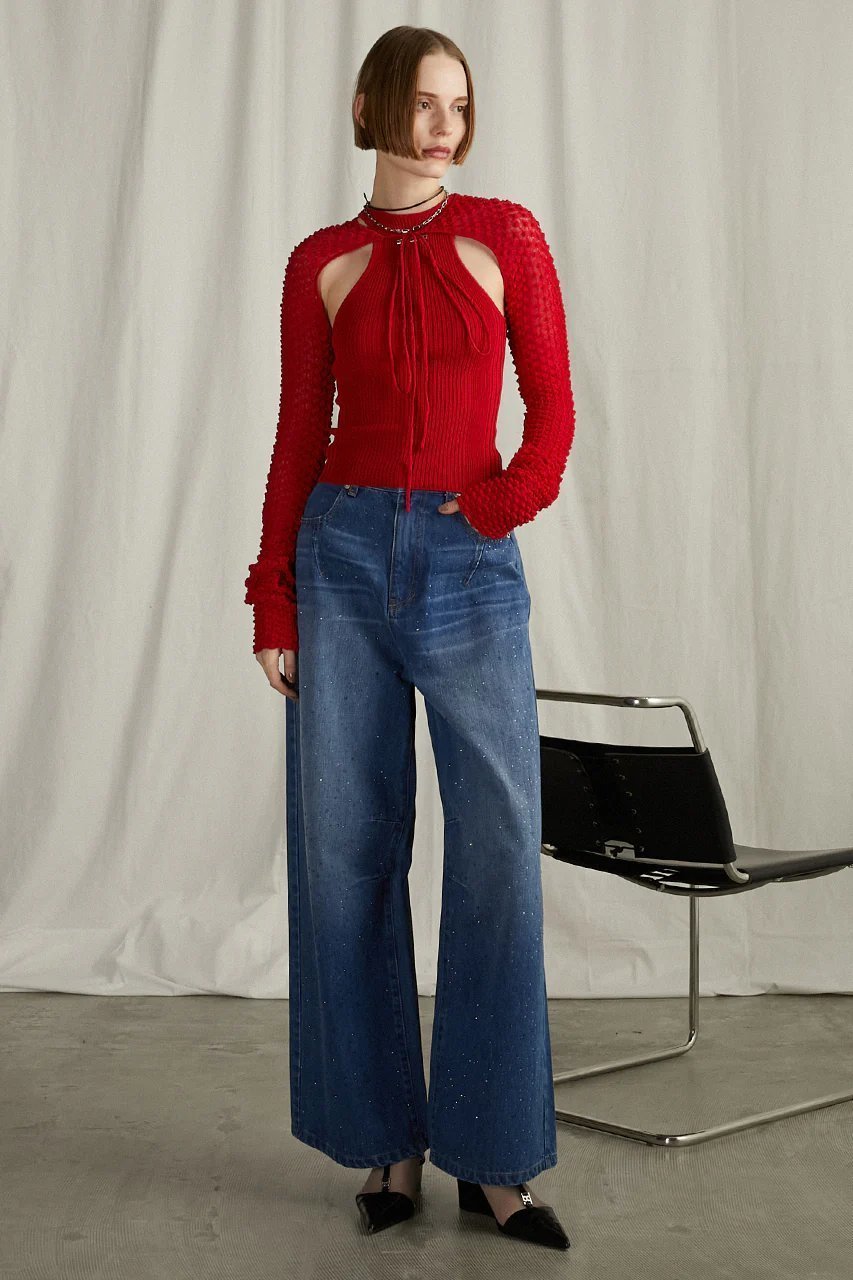 【プランク プロジェクト/PRANK PROJECT】のドロップビジューデニムパンツ 人気、トレンドファッション・服の通販 founy(ファニー) 　ファッション　Fashion　レディースファッション　Fashion for Women　パンツ　Pants & Trousers　デニムパンツ・ジーンズ・美脚デニム　Denim Jeans & Pants　おすすめ　Recommended / Our Picks　コンパクト　Compact, Small Size　シンプル　Simple, Minimal　ジャケット　Jacket, Outerwear　デニム　Denim, Jeans Material　ビジュー　Bijou, Jewel-like Accent　ヴィンテージ　Vintage Style　other-7|ID: prp329100004359679 ipo3291000000032909886