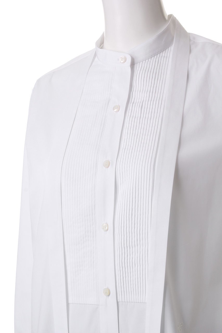 【エブール/ebure】のエッセンシャルコットン ボウタイバンドカラーシャツ 人気、トレンドファッション・服の通販 founy(ファニー) 　ファッション　Fashion　レディースファッション　Fashion for Women　トップス・カットソー　Cut & Sew Tops　シャツ・ブラウス・オフィスカジュアル　Elegant Blouses & Button-Ups　おすすめ　Recommended / Our Picks　インナー　Innerwear　ジャケット　Jacket, Outerwear　ストライプ　Stripe, Striped Pattern　スリーブ　Sleeve, Long Sleeve / Short Sleeve　デニム　Denim, Jeans Material　ロング　Long, Long-Length　other-5|ID: prp329100004359682 ipo3291000000035530579