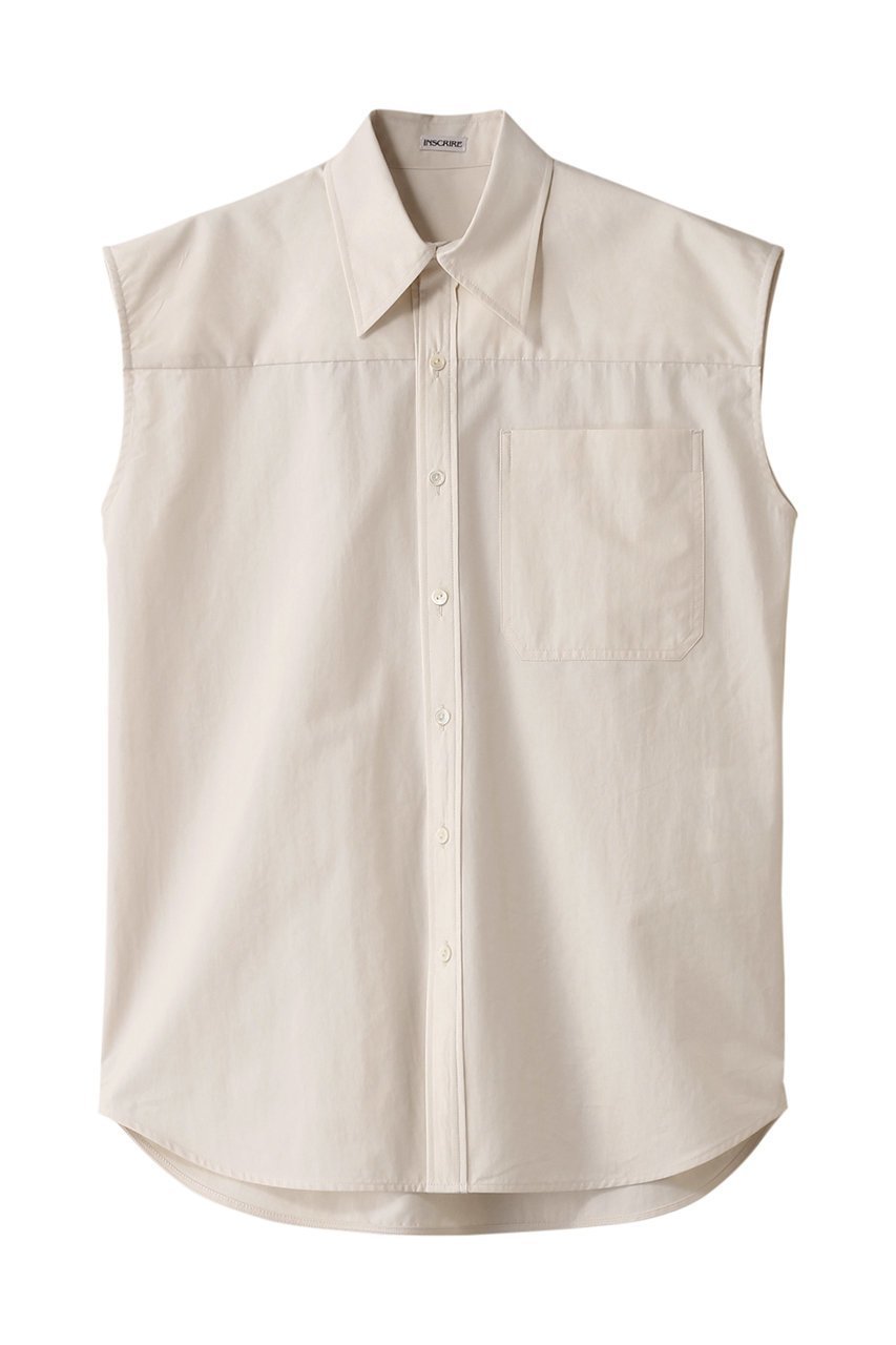 【アンスクリア/INSCRIRE】のコットン ノースリーブシャツ インテリア・キッズ・メンズ・レディースファッション・服の通販 founy(ファニー) ファッション Fashion レディースファッション Fashion for Women トップス・カットソー Cut & Sew Tops キャミソール&ノースリーブ Camisoles & Sleeveless Tops シャツ・ブラウス・オフィスカジュアル Elegant Blouses & Button-Ups ノースリーブ Sleeveless, No-Sleeve ボトム Bottoms, Lower Wear ビジネス 仕事 通勤 Business / Work / Commuting クリーム|ID: prp329100004359693 ipo3291000000032871564