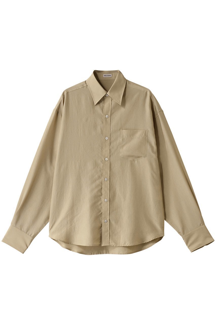 【アンスクリア/INSCRIRE】のベーシックシャツ 人気、トレンドファッション・服の通販 founy(ファニー) 　ファッション　Fashion　レディースファッション　Fashion for Women　トップス・カットソー　Cut & Sew Tops　シャツ・ブラウス・オフィスカジュアル　Elegant Blouses & Button-Ups　なめらか　Smooth, Silky Texture　シンプル　Simple, Minimal　スリーブ　Sleeve, Long Sleeve / Short Sleeve　トレンド　Trend, Trending Now　ベーシック　Basic, Essential　ロング　Long, Long-Length　羽織　Haori, Light Jacket　 other-1|ID: prp329100004359694 ipo3291000000032871593