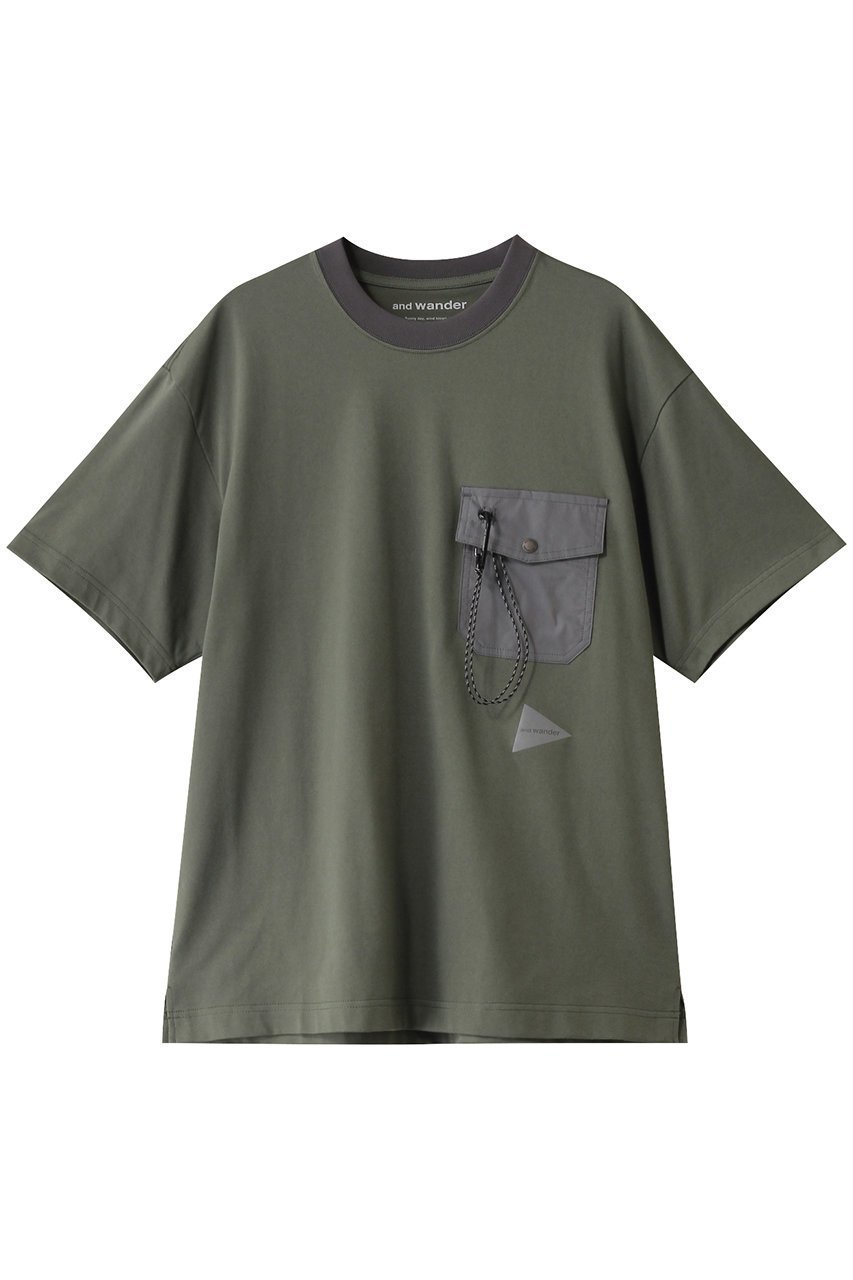 【アンドワンダー/and wander】の【UNISEX】pocket Tシャツ インテリア・キッズ・メンズ・レディースファッション・服の通販 founy(ファニー) 　ファッション　Fashion　レディースファッション　Fashion for Women　トップス・カットソー　Cut & Sew Tops　シャツ・ブラウス・オフィスカジュアル　Elegant Blouses & Button-Ups　ロングTシャツ・Tシャツ　Longline T-Shirts & Tees　カットソー・ベーシックTシャツ　Cut-and-Sewn Tops / Stretch Tees & Basics　ユニセックス　Unisex, Genderless　ショート　Short, Short Length　スリーブ　Sleeve, Long Sleeve / Short Sleeve　ハーフ　Half, Half-Length　ベーシック　Basic, Essential　ポケット　Pocket, Pocket Detail　セージ|ID: prp329100004359703 ipo3291000000034953884