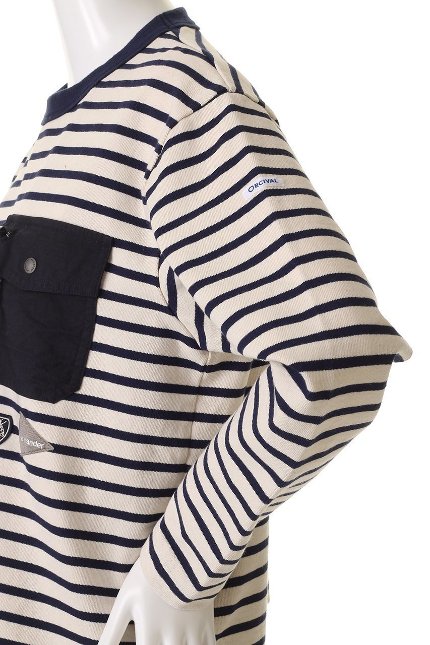 【アンドワンダー/and wander】の【UNISEX】ORCIVAL ロングスリーブ Tシャツ 人気、トレンドファッション・服の通販 founy(ファニー) 　ファッション　Fashion　レディースファッション　Fashion for Women　トップス・カットソー　Cut & Sew Tops　シャツ・ブラウス・オフィスカジュアル　Elegant Blouses & Button-Ups　ロングTシャツ・Tシャツ　Longline T-Shirts & Tees　カットソー・ベーシックTシャツ　Cut-and-Sewn Tops / Stretch Tees & Basics　ユニセックス　Unisex, Genderless　シンプル　Simple, Minimal　スリーブ　Sleeve, Long Sleeve / Short Sleeve　ボーダー　Border, Stripe　ポケット　Pocket, Pocket Detail　リュクス　Luxury, Elegant, High-End, Chic　ロング　Long, Long-Length　other-6|ID: prp329100004359704 ipo3291000000032880709