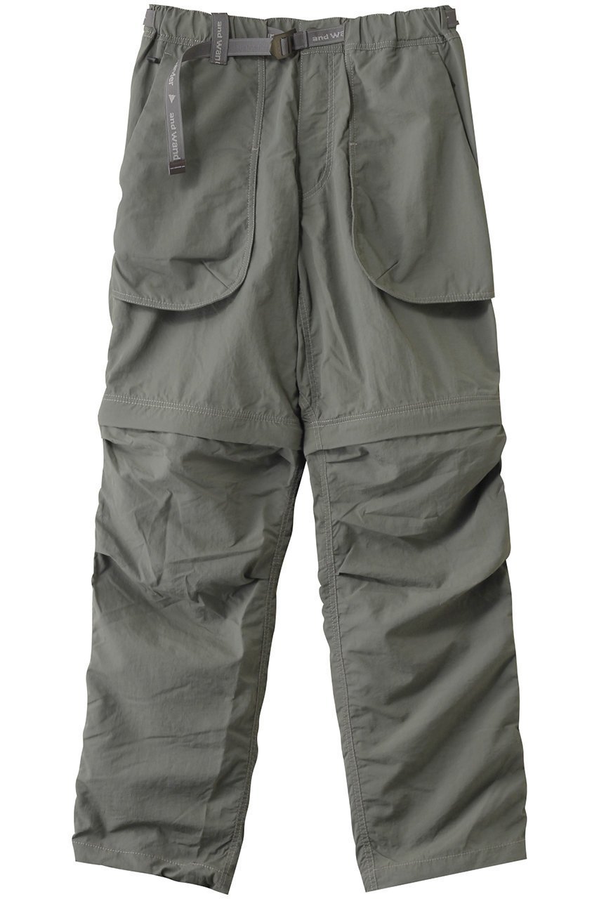 【アンドワンダー/and wander】の【UNISEX】Ny taffeta hiker 2way パンツ インテリア・キッズ・メンズ・レディースファッション・服の通販 founy(ファニー) 　ファッション　Fashion　レディースファッション　Fashion for Women　パンツ　Pants & Trousers　ユニセックス　Unisex, Genderless　ショート　Short, Short Length　タフタ　Taffeta, Structured Fabric　ロング　Long, Long-Length　ライトモス|ID: prp329100004359705 ipo3291000000032930404
