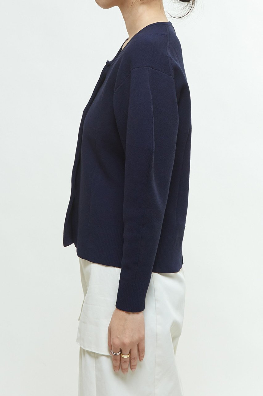 【マルティニーク/martinique】のセミハードコットンカーディガン 人気、トレンドファッション・服の通販 founy(ファニー) 　ファッション　Fashion　レディースファッション　Fashion for Women　トップス・カットソー　Cut & Sew Tops　ニット　Knit Tops & Sweaters　カーディガン・羽織り　Layered Style Cardigans　おすすめ　Recommended / Our Picks　カーディガン　Cardigan, Knitwear　ジャケット　Jacket, Outerwear　ストレッチ　Stretch, Stretchy Fabric　スリーブ　Sleeve, Long Sleeve / Short Sleeve　再入荷　Restock / Back in Stock　other-6|ID: prp329100004359708 ipo3291000000035041002