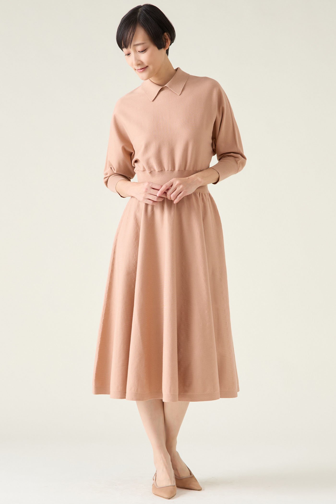 【マルティニーク/martinique】の衿ドルマンニットワンピース 人気、トレンドファッション・服の通販 founy(ファニー) 　ファッション　Fashion　レディースファッション　Fashion for Women　ワンピース　Dresses　ニットワンピース　Knit Dresses　チュニック　Tunic Tops & Dresses　おすすめ　Recommended / Our Picks　クラシカル　Classical, Vintage-Inspired　チュニック　Tunic, Long Top　トレンド　Trend, Trending Now　フォルム　Silhouette, Form　モダン　Modern, Contemporary　エレガント 上品　Elegant　 other-1|ID: prp329100004359710 ipo3291000000035041487