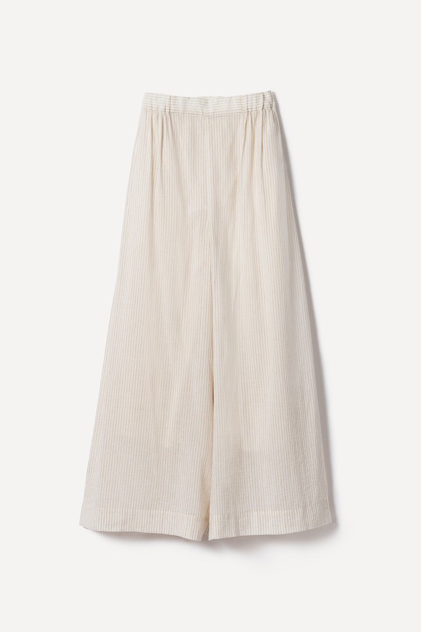 【プリスティン/PRISTINE】のコットンリネンストライプギャザーパンツ / オーガニックコットン 人気、トレンドファッション・服の通販 founy(ファニー) 　ファッション　Fashion　レディースファッション　Fashion for Women　パンツ　Pants & Trousers　ギャザー　Gathered, Ruffled　ストライプ　Stripe, Striped Pattern　ペチコート　Petticoat, Underskirt　リネン　Linen, Linen Fabric　ロング　Long, Long-Length　 other-1|ID: prp329100004359716 ipo3291000000036761803