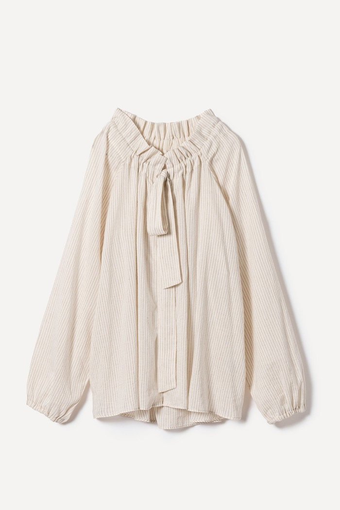 【プリスティン/PRISTINE】のコットンリネンストライプブラウス/オーガニックコットン インテリア・キッズ・メンズ・レディースファッション・服の通販 founy(ファニー) https://founy.com/ ファッション Fashion レディースファッション Fashion for Women トップス・カットソー Cut & Sew Tops シャツ・ブラウス・オフィスカジュアル Elegant Blouses & Button-Ups ギャザー Gathered, Ruffled シアー Sheer, See-Through ストライプ Stripe, Striped Pattern スリーブ Sleeve, Long Sleeve / Short Sleeve フリル Frill, Ruffle リネン Linen, Linen Fabric リボン Ribbon, Bow ロング Long, Long-Length |ID: prp329100004359717 ipo3291000000036071612