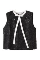 【プルミエ アロンディスモン/1er Arrondissement】の【BAUN UND PFERDGARTEN】ブラウス 人気、トレンドファッション・服の通販 founy(ファニー) ファッション Fashion レディースファッション Fashion for Women トップス・カットソー Cut & Sew Tops キャミソール&ノースリーブ Camisoles & Sleeveless Tops シャツ・ブラウス・オフィスカジュアル Elegant Blouses & Button-Ups アシンメトリー Asymmetrical Style エレガント 上品 Elegant スパンコール Sequins, Sequin Embellishment ノースリーブ Sleeveless, No-Sleeve パーティ Party, Party Style フラワー Flower, Floral フロント Front, Front Design マニッシュ Mannish, Boyish ラグジュアリー Luxury, Elegant リボン Ribbon, Bow thumbnail ブラック|ID: prp329100004359719 ipo3291000000032790933