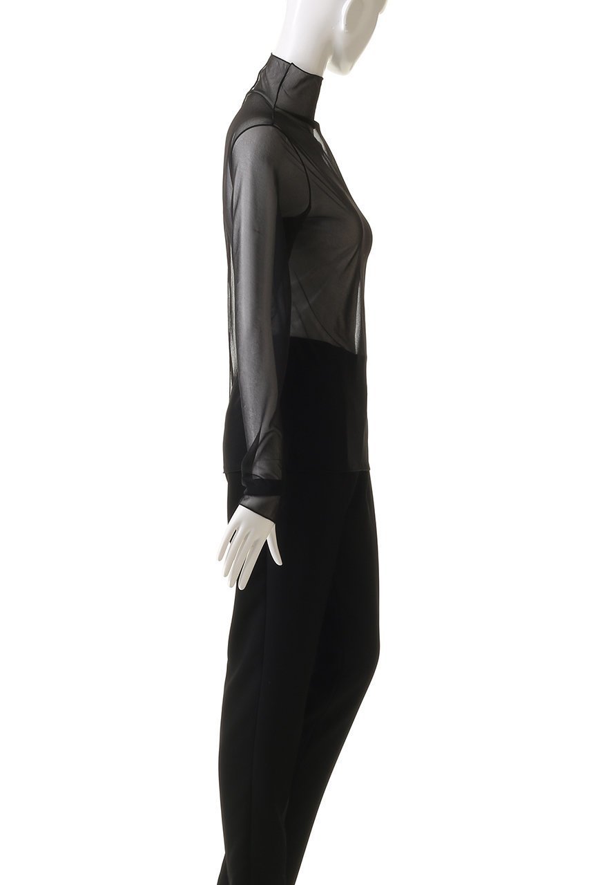 【プルミエ アロンディスモン/1er Arrondissement】のシアーハイネックカットソー 人気、トレンドファッション・服の通販 founy(ファニー) 　ファッション　Fashion　レディースファッション　Fashion for Women　トップス・カットソー　Cut & Sew Tops　シャツ・ブラウス・オフィスカジュアル　Elegant Blouses & Button-Ups　ロングTシャツ・Tシャツ　Longline T-Shirts & Tees　カットソー・ベーシックTシャツ　Cut-and-Sewn Tops / Stretch Tees & Basics　インナー　Innerwear　カットソー　Cut and Sewn Top　キャミ　Camisole, Cami Top　スリーブ　Sleeve, Long Sleeve / Short Sleeve　トレンド　Trend, Trending Now　ビスチェ　Bustier, Corset Top　フィット　Fit, Slim Fit　ロング　Long, Long-Length　other-3|ID: prp329100004359722 ipo3291000000035343293