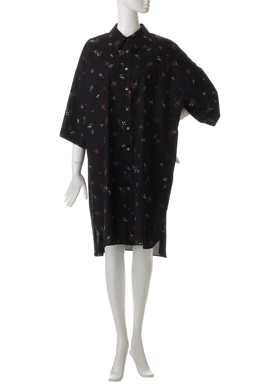 【ミズイロ インド/mizuiro ind】のsmall flower print shirt OP ワンピース 人気、トレンドファッション・服の通販 founy(ファニー) 　ファッション　Fashion　レディースファッション　Fashion for Women　ワンピース　Dresses　チュニック　Tunic Tops & Dresses　シンプル　Simple, Minimal　チュニック　Tunic, Long Top　リラックス　Relax, Relaxed Fit　other-2|ID: prp329100004359727 ipo3291000000032881000