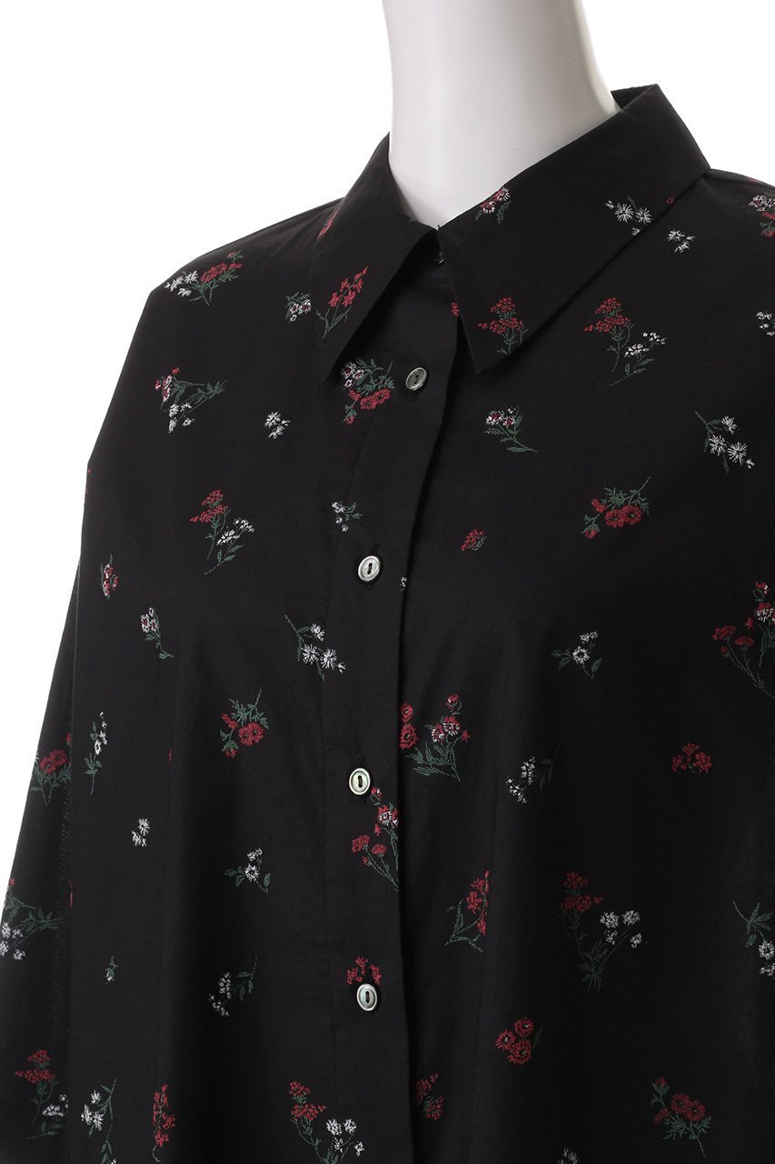 【ミズイロ インド/mizuiro ind】のsmall flower print shirt OP ワンピース 人気、トレンドファッション・服の通販 founy(ファニー) 　ファッション　Fashion　レディースファッション　Fashion for Women　ワンピース　Dresses　チュニック　Tunic Tops & Dresses　シンプル　Simple, Minimal　チュニック　Tunic, Long Top　リラックス　Relax, Relaxed Fit　other-5|ID: prp329100004359727 ipo3291000000032881019