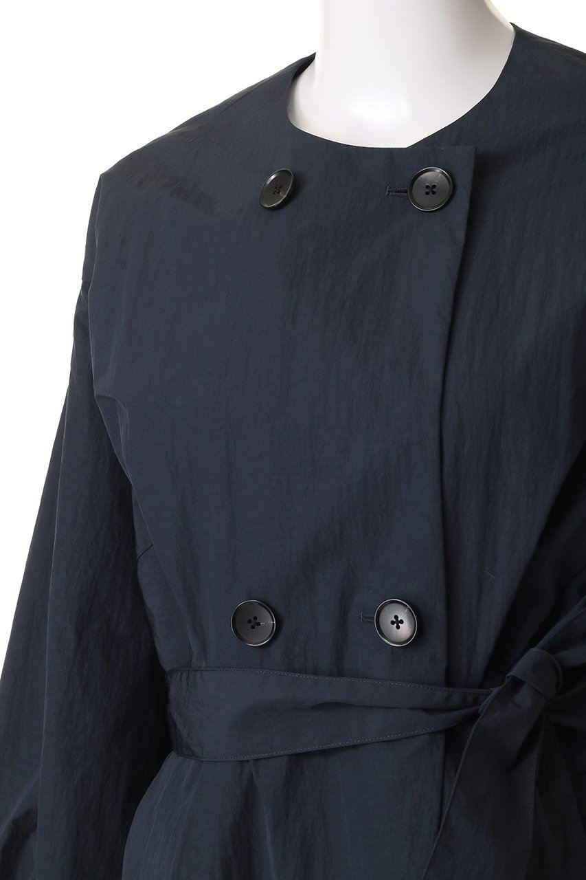 【ランバン オン ブルー/LANVIN en Bleu】のコットンタフタベルテッドコート 人気、トレンドファッション・服の通販 founy(ファニー) 　ファッション　Fashion　レディースファッション　Fashion for Women　アウター　Coat / Outerwear Collection　コート・ロングコート・ピーコート　Long Coats, Peacoats & More　タフタ　Taffeta, Structured Fabric　ロング　Long, Long-Length　エレガント 上品　Elegant　other-5|ID: prp329100004359730 ipo3291000000032926918