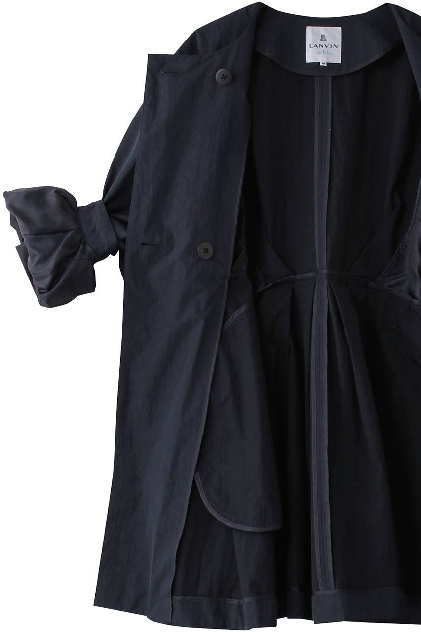 【ランバン オン ブルー/LANVIN en Bleu】のコットンタフタベルテッドコート 人気、トレンドファッション・服の通販 founy(ファニー) 　ファッション　Fashion　レディースファッション　Fashion for Women　アウター　Coat / Outerwear Collection　コート・ロングコート・ピーコート　Long Coats, Peacoats & More　タフタ　Taffeta, Structured Fabric　ロング　Long, Long-Length　エレガント 上品　Elegant　other-6|ID: prp329100004359730 ipo3291000000032926927