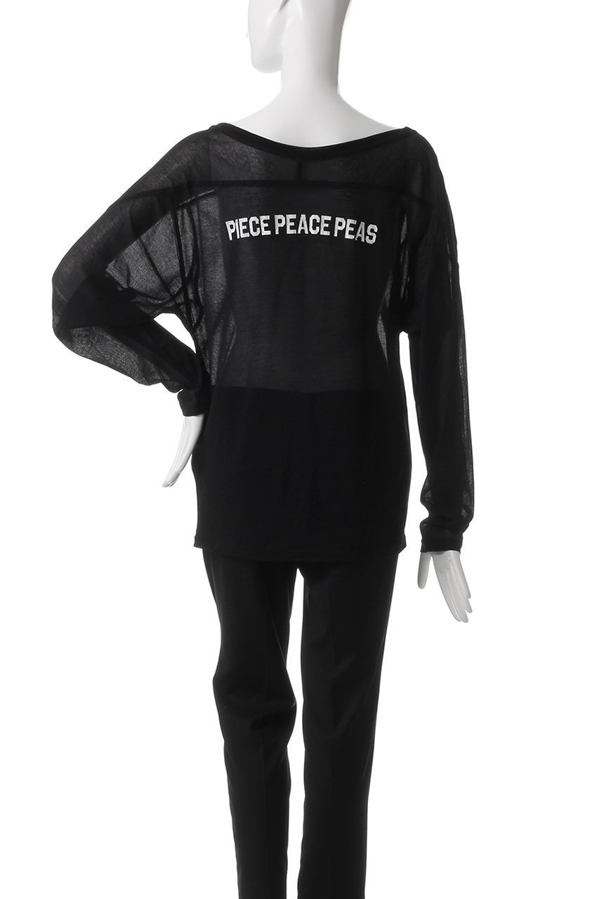 【ガリャルダガランテ/GALLARDAGALANTE】の【PEAS】シアーフットボールTシャツ 人気、トレンドファッション・服の通販 founy(ファニー) 　ファッション　Fashion　レディースファッション　WOMEN　トップス・カットソー　Tops/Tshirt　シャツ/ブラウス　Shirts/Blouses　ロング / Tシャツ　T-Shirts　カットソー　Cut and Sewn　おすすめ　Recommend　インナー　Inner　シアー　Sheer　スリーブ　Sleeve　スーツ　Suit　プリント　Print　ロング　Long　ワンショル　One Shoulder　other-4|ID: prp329100004359743 ipo3291000000031342541