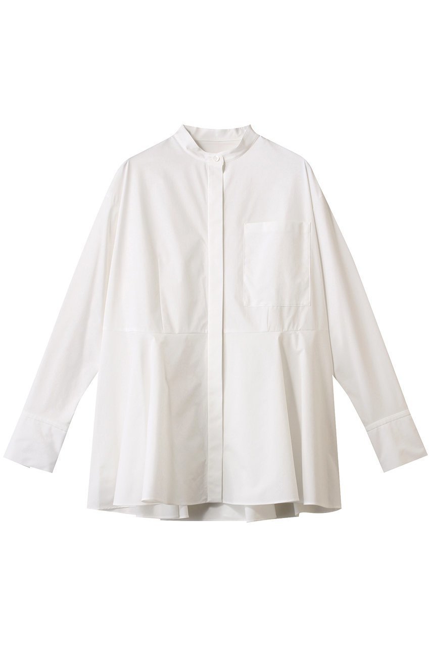 【ル フィル/LE PHIL】のSOLOTEXペプラムブラウス インテリア・キッズ・メンズ・レディースファッション・服の通販 founy(ファニー) ファッション Fashion レディースファッション Fashion for Women トップス・カットソー Cut & Sew Tops シャツ・ブラウス・オフィスカジュアル Elegant Blouses & Button-Ups シンプル Simple, Minimal ストレッチ Stretch, Stretchy Fabric スリーブ Sleeve, Long Sleeve / Short Sleeve タフタ Taffeta, Structured Fabric ドレープ Drape, Draping Fabric ペプラム Peplum, Flared Hem ロング Long, Long-Length ホワイト|ID: prp329100004359751 ipo3291000000036071523