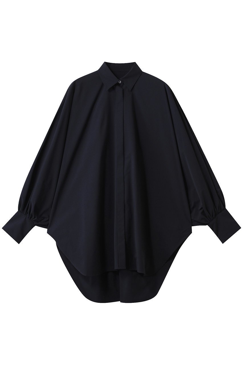 【ル フィル/LE PHIL】のSOLOTEXブロードウエスト切替ブラウス インテリア・キッズ・メンズ・レディースファッション・服の通販 founy(ファニー) 　ファッション　Fashion　レディースファッション　Fashion for Women　トップス・カットソー　Cut & Sew Tops　シャツ・ブラウス・オフィスカジュアル　Elegant Blouses & Button-Ups　ギャザー　Gathered, Ruffled　スリーブ　Sleeve, Long Sleeve / Short Sleeve　ブロード　Broadcloth, Fine Cotton　ロング　Long, Long-Length　切替　Switching, Contrast Panel　ネイビー|ID: prp329100004359752 ipo3291000000035822855