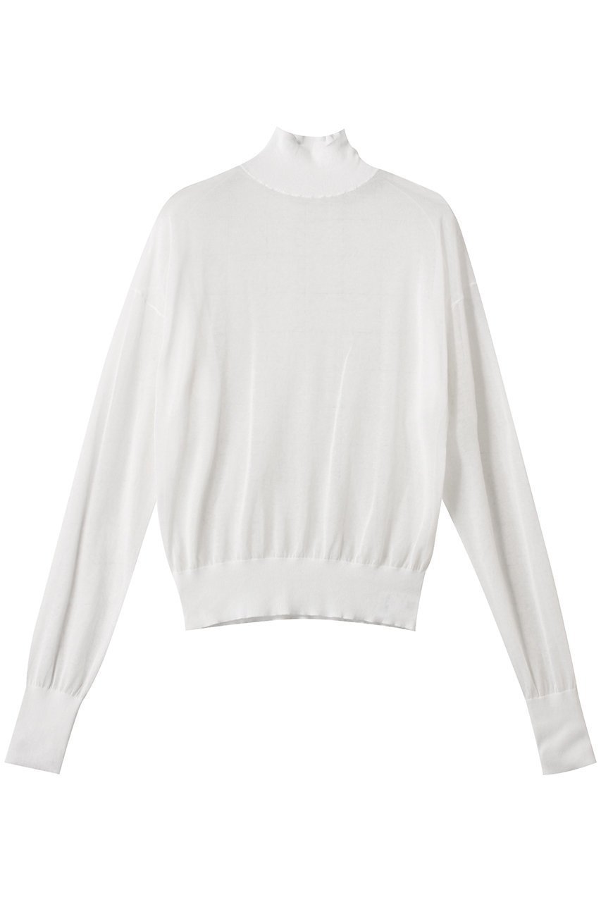 【ル フィル/LE PHIL】のシアーニット インテリア・キッズ・メンズ・レディースファッション・服の通販 founy(ファニー) 　ファッション　Fashion　レディースファッション　Fashion for Women　トップス・カットソー　Cut & Sew Tops　ニット　Knit Tops & Sweaters　カジュアルプルオーバー・ニットトップス　Pullovers & Knit Tops / Casual Pullovers　インナー　Innerwear　エアリー　Airy Texture　エレガント 上品　Elegant　ハイネック　High Neck, Mock Neck　バランス　Balance, Style Balance　ホワイト|ID: prp329100004359753 ipo3291000000032952904