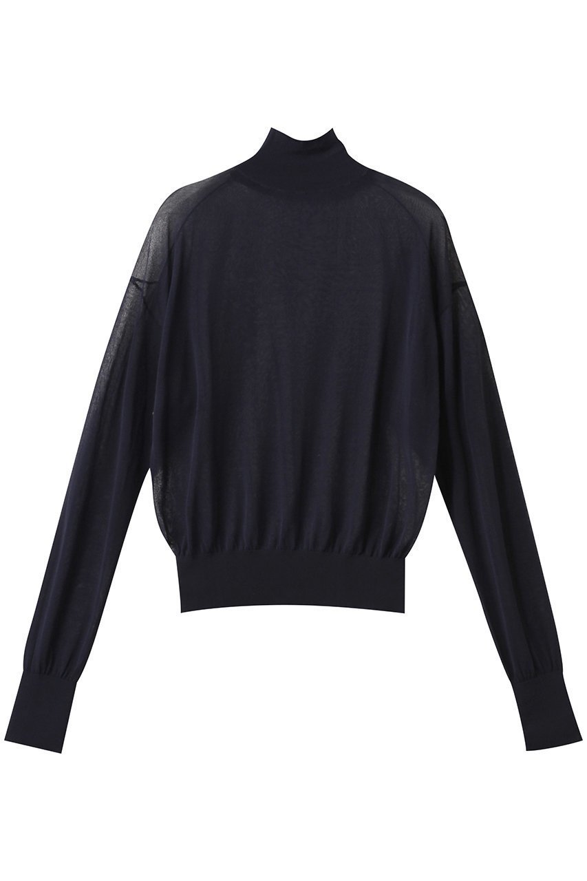 【ル フィル/LE PHIL】のシアーニット インテリア・キッズ・メンズ・レディースファッション・服の通販 founy(ファニー) 　ファッション　Fashion　レディースファッション　Fashion for Women　トップス・カットソー　Cut & Sew Tops　ニット　Knit Tops & Sweaters　カジュアルプルオーバー・ニットトップス　Pullovers & Knit Tops / Casual Pullovers　インナー　Innerwear　エアリー　Airy Texture　エレガント 上品　Elegant　ハイネック　High Neck, Mock Neck　バランス　Balance, Style Balance　ネイビー|ID: prp329100004359753 ipo3291000000032952910