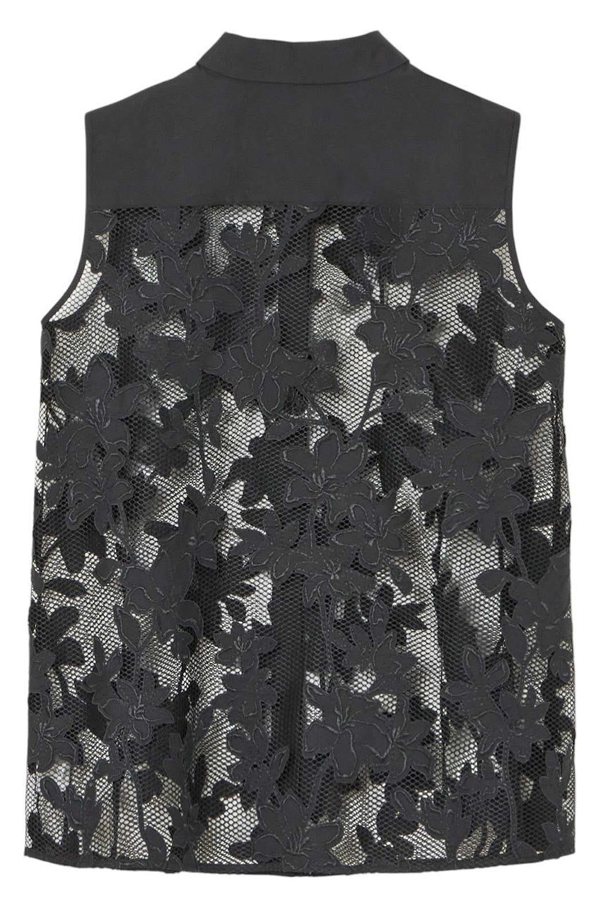 【アナイ/ANAYI】のメッシュフラワーシャツブラウス 人気、トレンドファッション・服の通販 founy(ファニー) 　ファッション　Fashion　レディースファッション　Fashion for Women　トップス・カットソー　Cut & Sew Tops　キャミソール&ノースリーブ　Camisoles & Sleeveless Tops　シャツ・ブラウス・オフィスカジュアル　Elegant Blouses & Button-Ups　エレガント 上品　Elegant　セットアップ　Set-Up, Coordinated Outfit　ノースリーブ　Sleeveless, No-Sleeve　フラワー　Flower, Floral　ブロード　Broadcloth, Fine Cotton　メッシュ　Mesh, Net Fabric　モダン　Modern, Contemporary　モチーフ　Motif, Design Theme　ヨーク　Yoke, Yoke Design　無地　Plain, Solid Color　other-2|ID: prp329100004359759 ipo3291000000032849008