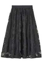 【アナイ/ANAYI】のメッシュフラワーフレアスカート ブラック|ID: prp329100004359760 ipo3291000000032824358