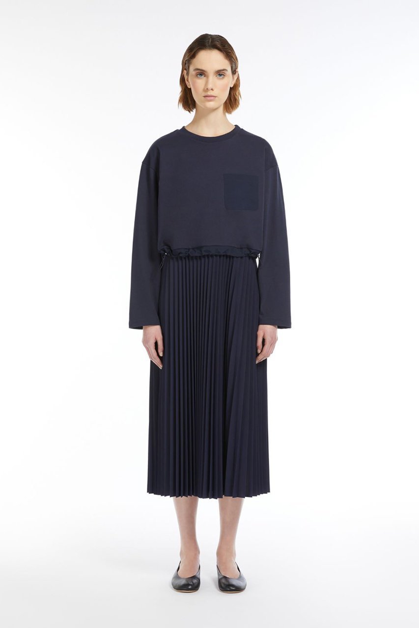 【マックスマーラ/Max Mara】の【Weekend Max Mara】SCATOLA ジャージードレス 人気、トレンドファッション・服の通販 founy(ファニー) 　ファッション　Fashion　レディースファッション　Fashion for Women　ワンピース　Dresses　フォーマル・パーティードレス・結婚式用ドレス　Elegant & Casual Dresses　チュニック　Tunic Tops & Dresses　チュニック　Tunic, Long Top　ドレス　Dress, One-Piece　プリーツ　Pleats, Pleated　リラックス　Relax, Relaxed Fit　ロング　Long, Long-Length　エレガント 上品　Elegant　other-7|ID: prp329100004359765 ipo3291000000032880972
