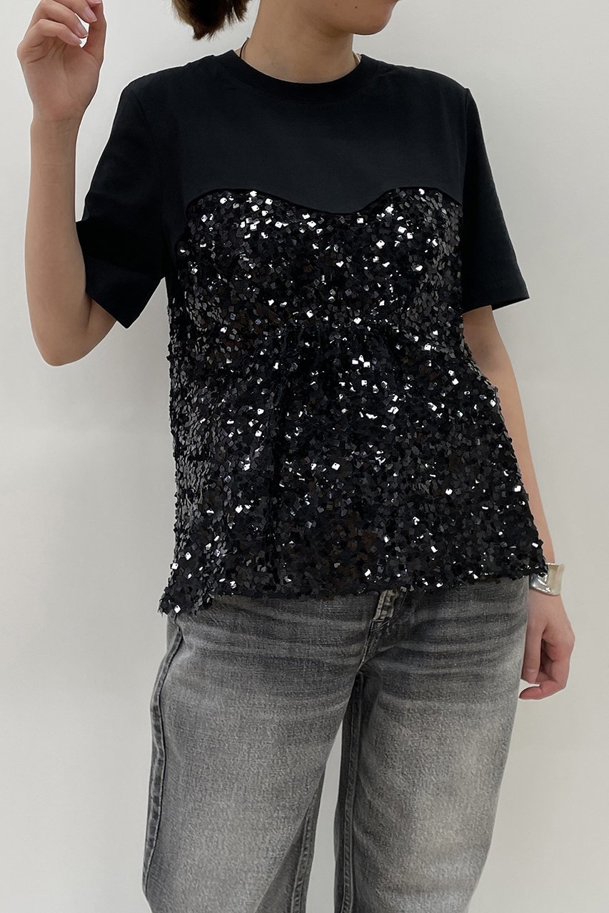 【プルミエ アロンディスモン/1er Arrondissement】の【BAUN UND PFERDGARTEN】トップス 人気、トレンドファッション・服の通販 founy(ファニー) 　ファッション　Fashion　レディースファッション　WOMEN　トップス・カットソー　Tops/Tshirt　シャツ/ブラウス　Shirts/Blouses　ロング / Tシャツ　T-Shirts　カットソー　Cut and Sewn　シンプル　Simple　スパンコール　Sequins　スリーブ　Sleeve　ロング　Long　other-6|ID: prp329100004359767 ipo3291000000031342702
