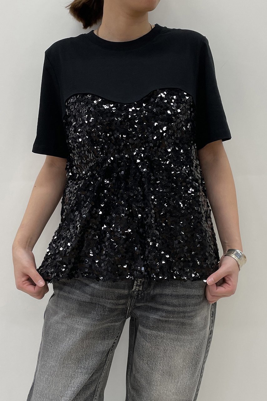 【プルミエ アロンディスモン/1er Arrondissement】の【BAUN UND PFERDGARTEN】トップス 人気、トレンドファッション・服の通販 founy(ファニー) 　ファッション　Fashion　レディースファッション　WOMEN　トップス・カットソー　Tops/Tshirt　シャツ/ブラウス　Shirts/Blouses　ロング / Tシャツ　T-Shirts　カットソー　Cut and Sewn　シンプル　Simple　スパンコール　Sequins　スリーブ　Sleeve　ロング　Long　other-8|ID: prp329100004359767 ipo3291000000031342704