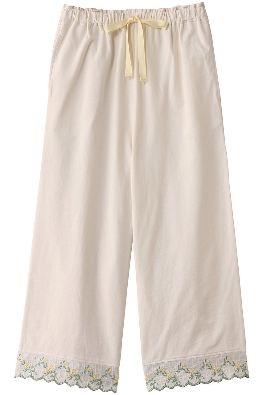 【キッドブルー/KID BLUE】のミモザレースインレイボトムス 人気、トレンドファッション・服の通販 founy(ファニー) 　ファッション　Fashion　レディースファッション　Fashion for Women　おすすめ　Recommended / Our Picks　なめらか　Smooth, Silky Texture　セットアップ　Set-Up, Coordinated Outfit　パジャマ　Pajamas, Sleepwear　フェミニン　Feminine, Girly　リラックス　Relax, Relaxed Fit　レース　Lace, Lace Fabric　 other-1|ID: prp329100004361242 ipo3291000000030486200