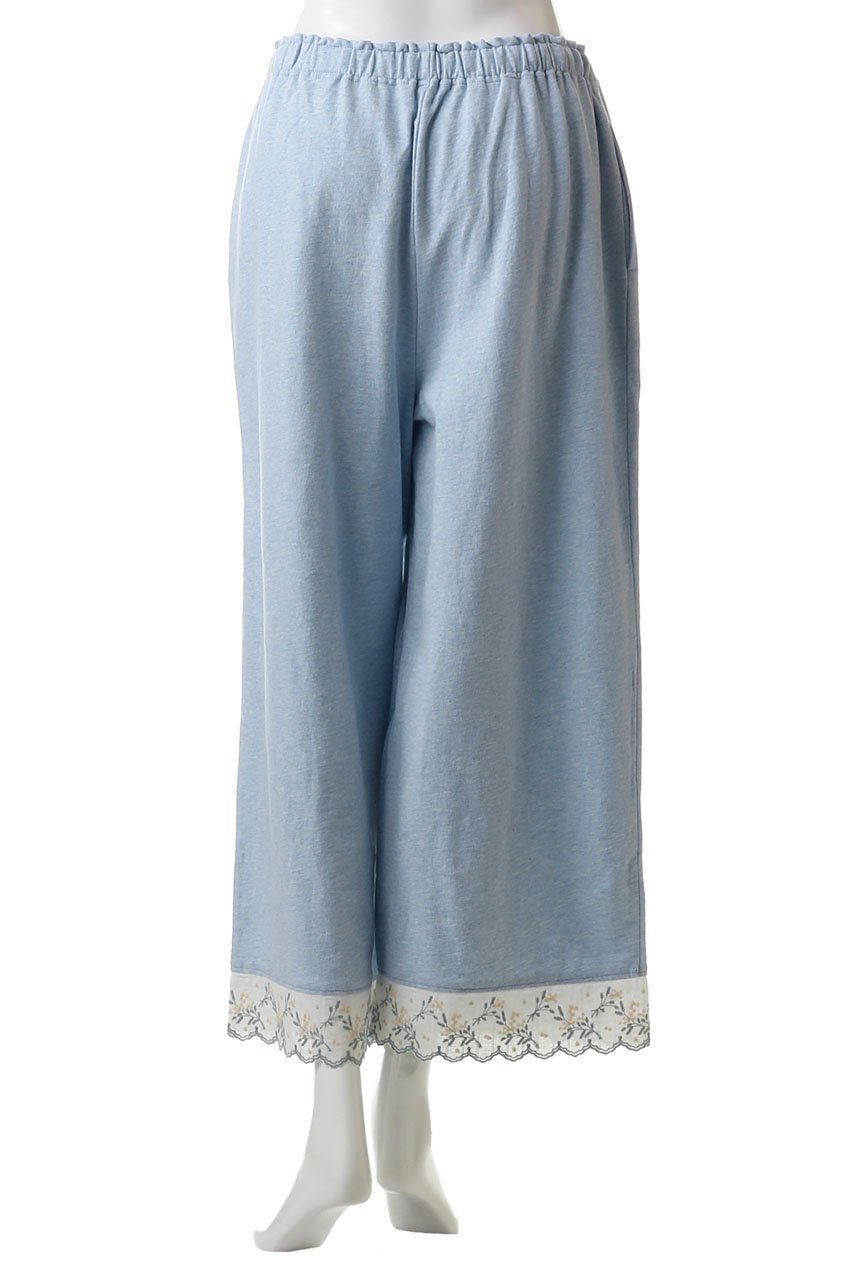 【キッドブルー/KID BLUE】のミモザレースインレイボトムス 人気、トレンドファッション・服の通販 founy(ファニー) 　ファッション　Fashion　レディースファッション　Fashion for Women　おすすめ　Recommended / Our Picks　なめらか　Smooth, Silky Texture　セットアップ　Set-Up, Coordinated Outfit　パジャマ　Pajamas, Sleepwear　フェミニン　Feminine, Girly　リラックス　Relax, Relaxed Fit　レース　Lace, Lace Fabric　other-4|ID: prp329100004361242 ipo3291000000031341902