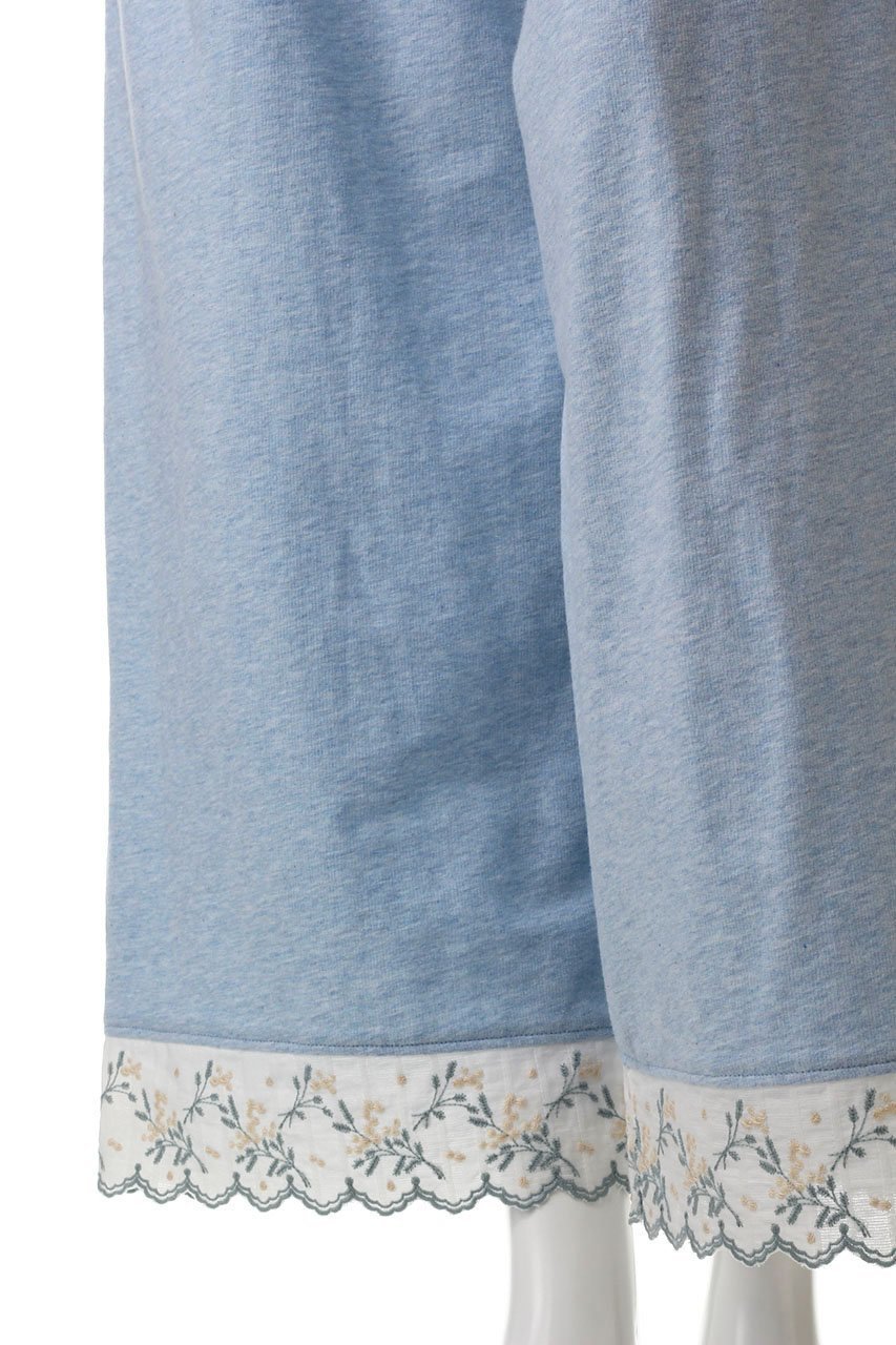 【キッドブルー/KID BLUE】のミモザレースインレイボトムス 人気、トレンドファッション・服の通販 founy(ファニー) 　ファッション　Fashion　レディースファッション　Fashion for Women　おすすめ　Recommended / Our Picks　なめらか　Smooth, Silky Texture　セットアップ　Set-Up, Coordinated Outfit　パジャマ　Pajamas, Sleepwear　フェミニン　Feminine, Girly　リラックス　Relax, Relaxed Fit　レース　Lace, Lace Fabric　other-6|ID: prp329100004361242 ipo3291000000031341905
