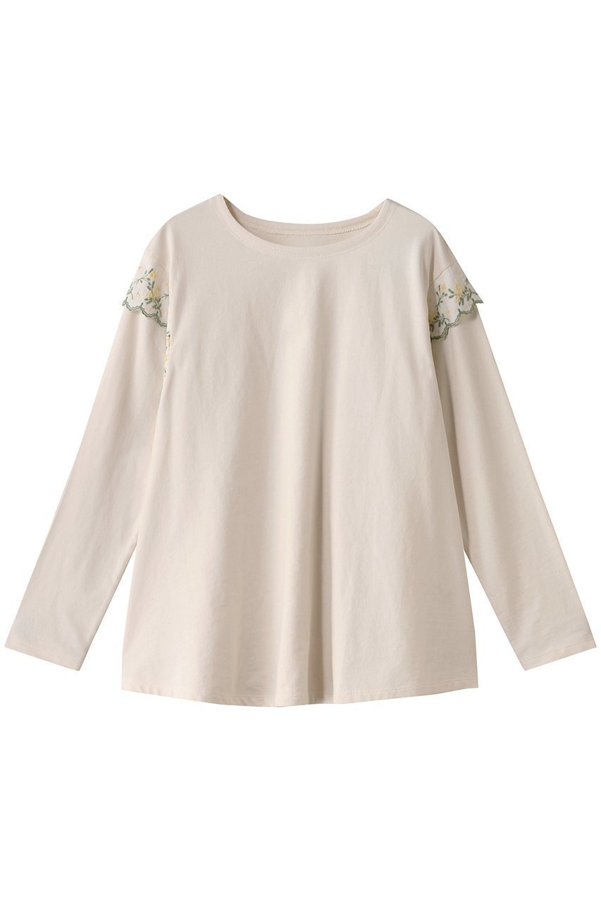 【キッドブルー/KID BLUE】のミモザレースインレイトップス 人気、トレンドファッション・服の通販 founy(ファニー) 　ファッション　Fashion　レディースファッション　Fashion for Women　トップス・カットソー　Cut & Sew Tops　なめらか　Smooth, Silky Texture　セットアップ　Set-Up, Coordinated Outfit　パジャマ　Pajamas, Sleepwear　フェミニン　Feminine, Girly　フレア　Flare, Flared　ボトム　Bottoms, Lower Wear　レース　Lace, Lace Fabric　 other-1|ID: prp329100004361243 ipo3291000000030486203
