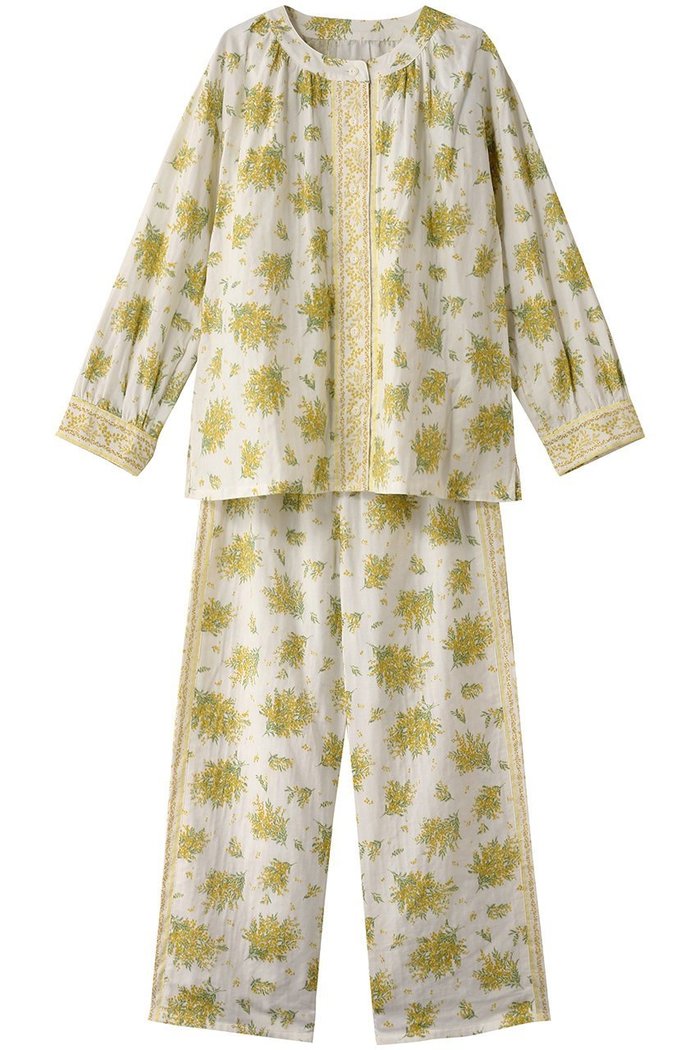 【キッドブルー/KID BLUE】のWガーゼミモザパジャマ インテリア・キッズ・メンズ・レディースファッション・服の通販 founy(ファニー) https://founy.com/ ファッション Fashion レディースファッション Fashion for Women ダブル Double, Double-Breasted パジャマ Pajamas, Sleepwear ベーシック Basic, Essential リラックス Relax, Relaxed Fit |ID: prp329100004361245 ipo3291000000032833375