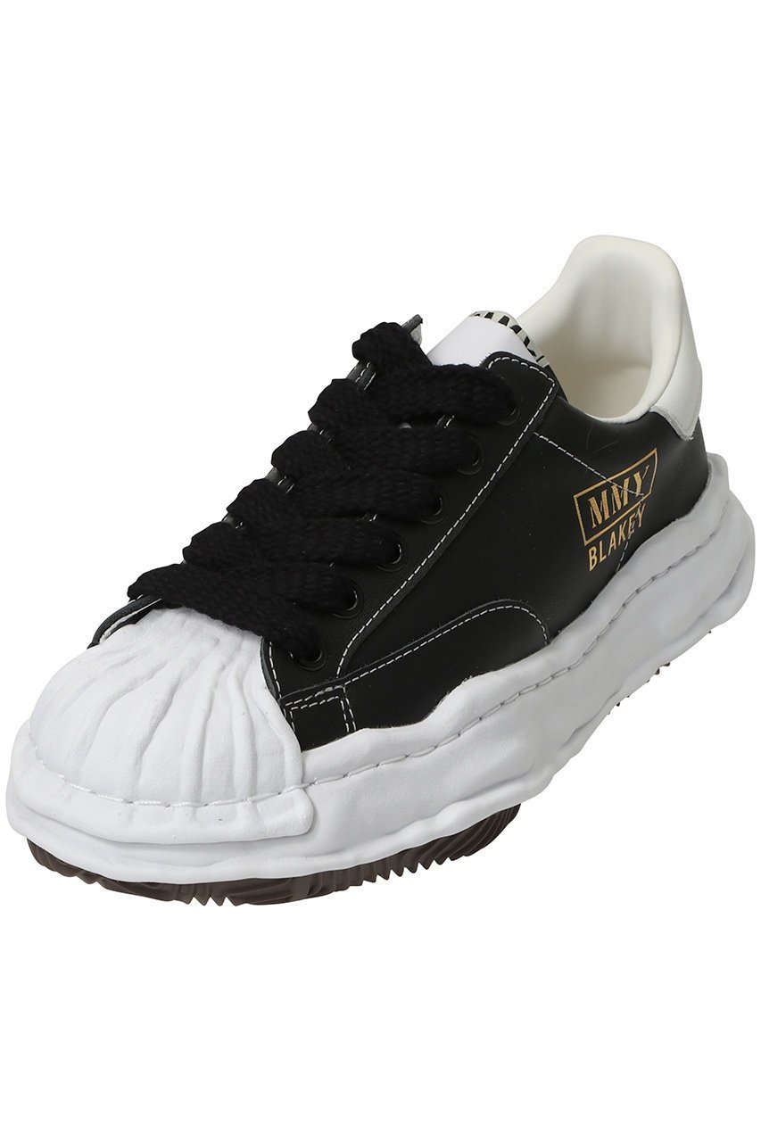 【メゾン ミハラヤスヒロ/Maison MIHARA YASUHIRO】の【UNISEX】BLAKEY オリジナルソールレザーロー-トップスニーカー インテリア・キッズ・メンズ・レディースファッション・服の通販 founy(ファニー) 　ファッション　Fashion　レディースファッション　Fashion for Women　トップス・カットソー　Cut & Sew Tops　ユニセックス　Unisex, Genderless　スニーカー　Sneakers, Trainers　ブラック|ID: prp329100004361256 ipo3291000000035502538