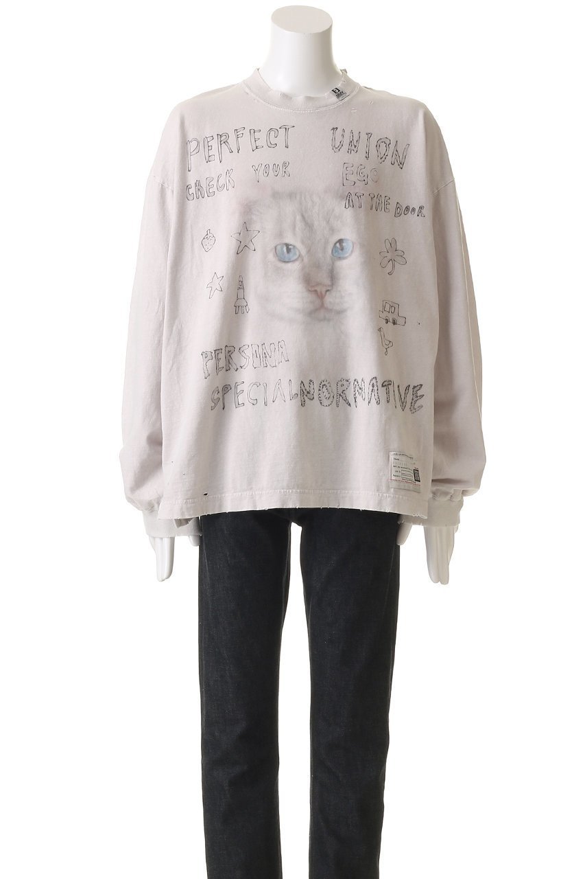 【メゾン ミハラヤスヒロ/Maison MIHARA YASUHIRO / MEN】の【MEN】BLEACHED ロングスリーブTシャツ 人気、トレンドファッション・服の通販 founy(ファニー) 　ファッション　Fashion　メンズファッション　Fashion for Men　トップス・カットソー　Cut & Sew Tops　メンズシャツ　Shirts　スリーブ　Sleeve, Long Sleeve / Short Sleeve　バランス　Balance, Style Balance　プリント　Print, Printed Pattern　ロング　Long, Long-Length　other-2|ID: prp329100004361257 ipo3291000000032881593