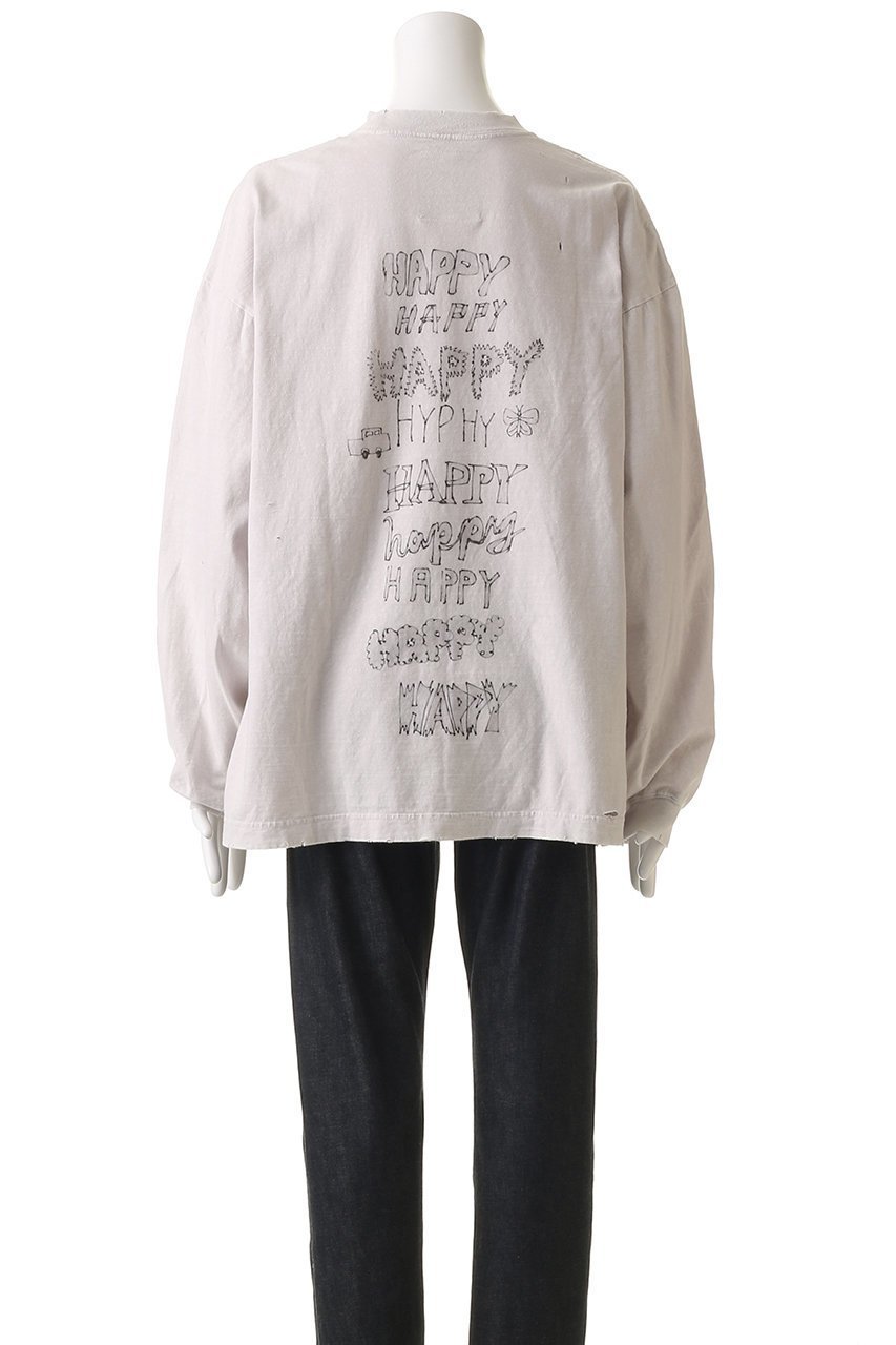 【メゾン ミハラヤスヒロ/Maison MIHARA YASUHIRO / MEN】の【MEN】BLEACHED ロングスリーブTシャツ 人気、トレンドファッション・服の通販 founy(ファニー) 　ファッション　Fashion　メンズファッション　Fashion for Men　トップス・カットソー　Cut & Sew Tops　メンズシャツ　Shirts　スリーブ　Sleeve, Long Sleeve / Short Sleeve　バランス　Balance, Style Balance　プリント　Print, Printed Pattern　ロング　Long, Long-Length　other-4|ID: prp329100004361257 ipo3291000000032881603