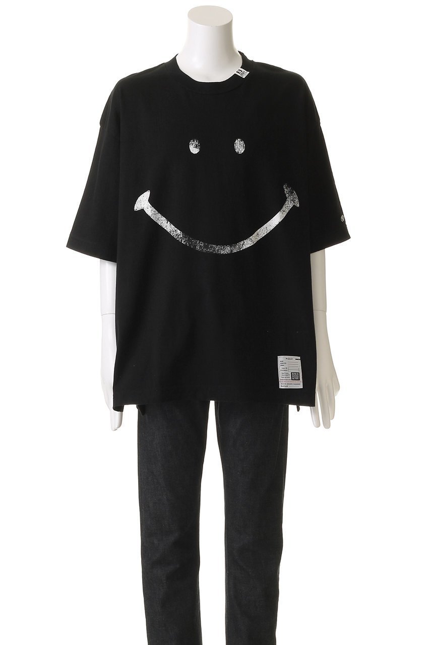 【メゾン ミハラヤスヒロ/Maison MIHARA YASUHIRO / MEN】の【MEN】SMILY FACEプリントTシャツ 人気、トレンドファッション・服の通販 founy(ファニー) 　ファッション　Fashion　メンズファッション　Fashion for Men　トップス・カットソー　Cut & Sew Tops　メンズシャツ　Shirts　ショート　Short, Short Length　スリーブ　Sleeve, Long Sleeve / Short Sleeve　プリント　Print, Printed Pattern　ベーシック　Basic, Essential　other-2|ID: prp329100004361258 ipo3291000000032881627