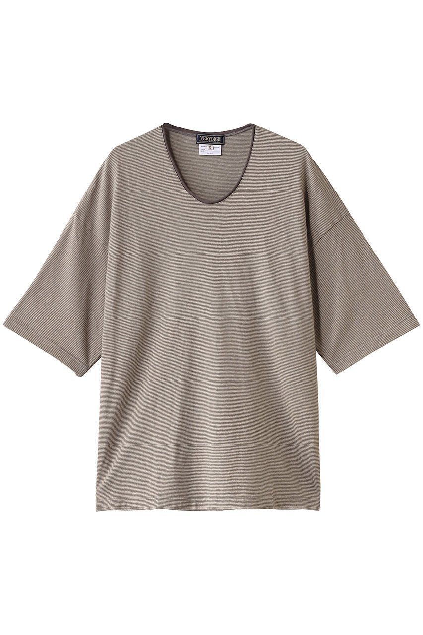 【ベリーテイジ/VERYTAGE / MEN】の【MEN】ODINTOP Tシャツ インテリア・キッズ・メンズ・レディースファッション・服の通販 founy(ファニー) 　ファッション　Fashion　メンズファッション　Fashion for Men　トップス・カットソー　Cut & Sew Tops　メンズシャツ　Shirts　クラシック　Classic, Timeless Style　ショート　Short, Short Length　スリーブ　Sleeve, Long Sleeve / Short Sleeve　テーパード　Tapered, Tapered Pants　バランス　Balance, Style Balance　ボーダー　Border, Stripe　リラックス　Relax, Relaxed Fit　ルーズ　Loose, Oversized　ワイド　Wide, Wide Fit　定番　Standard, Basic Item　アイボリー×グレー|ID: prp329100004361269 ipo3291000000032881068