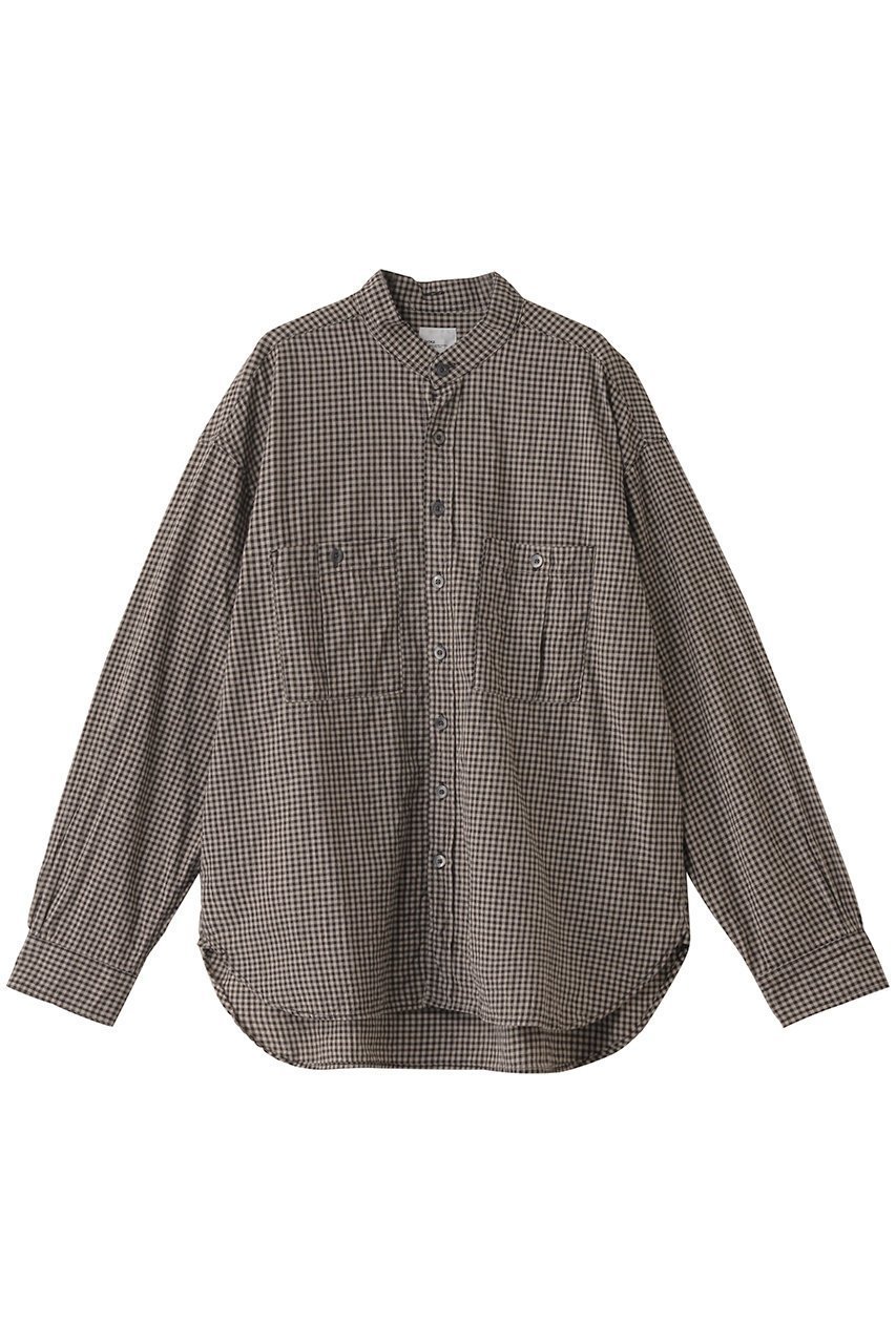 【ベリーテイジ/VERYTAGE / MEN】の【MEN】CHURCHILL コットンリネンオフィサーシャツ インテリア・キッズ・メンズ・レディースファッション・服の通販 founy(ファニー) 　ファッション　Fashion　メンズファッション　Fashion for Men　ギンガム　Gingham, Gingham Fabric　スタイリッシュ　Stylish, Fashionable　スリーブ　Sleeve, Long Sleeve / Short Sleeve　デニム　Denim, Jeans Material　ポケット　Pocket, Pocket Detail　リネン　Linen, Linen Fabric　ロング　Long, Long-Length　ヴィンテージ　Vintage Style　夏　Summer　ギンガム|ID: prp329100004361274 ipo3291000000032871990
