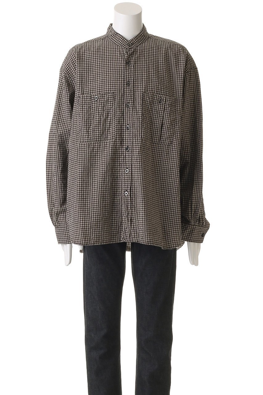 【ベリーテイジ/VERYTAGE / MEN】の【MEN】CHURCHILL コットンリネンオフィサーシャツ 人気、トレンドファッション・服の通販 founy(ファニー) 　ファッション　Fashion　メンズファッション　Fashion for Men　ギンガム　Gingham, Gingham Fabric　スタイリッシュ　Stylish, Fashionable　スリーブ　Sleeve, Long Sleeve / Short Sleeve　デニム　Denim, Jeans Material　ポケット　Pocket, Pocket Detail　リネン　Linen, Linen Fabric　ロング　Long, Long-Length　ヴィンテージ　Vintage Style　夏　Summer　other-2|ID: prp329100004361274 ipo3291000000032871996