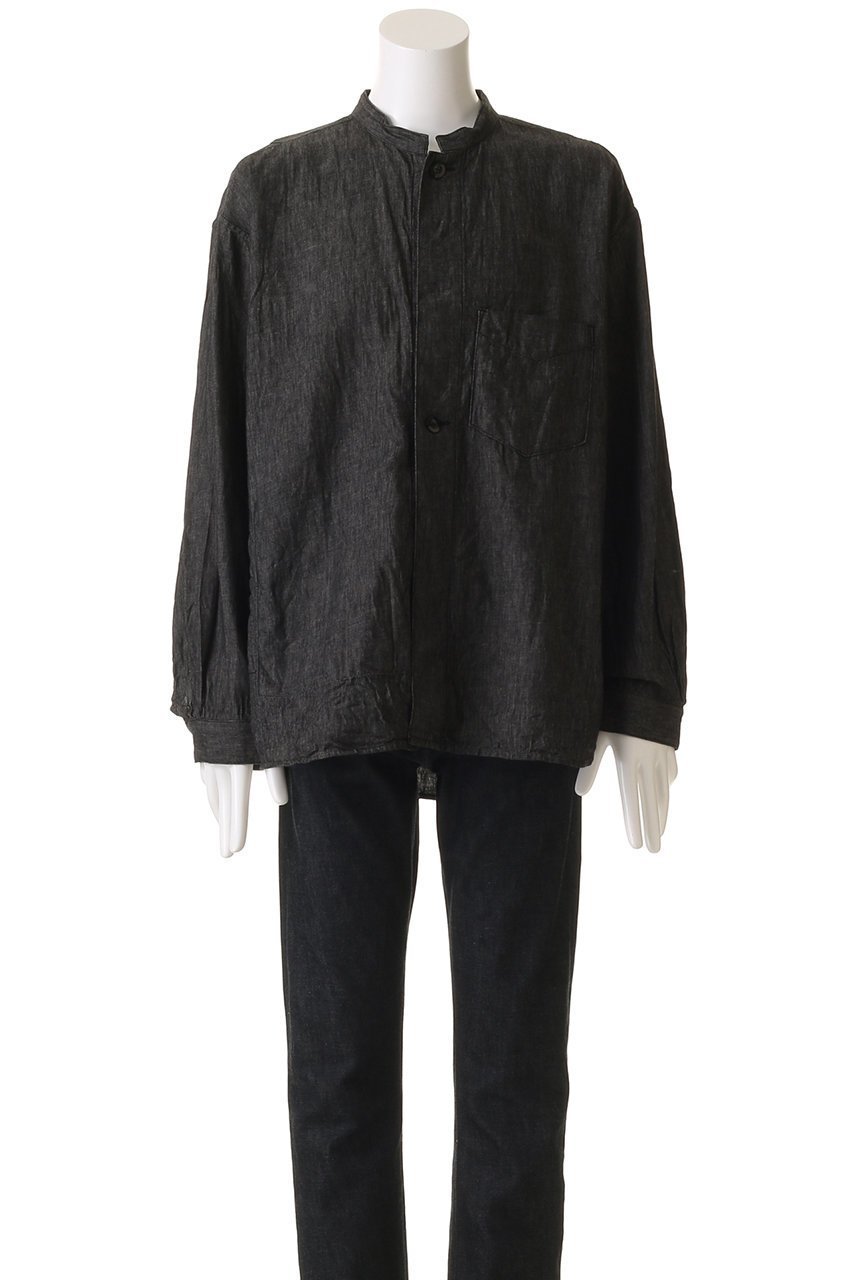 【ベリーテイジ/VERYTAGE / MEN】の【MEN】MINERSWEDE ノーカラーシャツ 人気、トレンドファッション・服の通販 founy(ファニー) 　ファッション　Fashion　メンズファッション　Fashion for Men　ジャケット　Jacket, Outerwear　スタイリッシュ　Stylish, Fashionable　スタンド　Stand Collar, Upright Stand　スリーブ　Sleeve, Long Sleeve / Short Sleeve　デニム　Denim, Jeans Material　ポケット　Pocket, Pocket Detail　ミックス　Mix, Mixed Style　ミリタリー　Military, Army Style　リネン　Linen, Linen Fabric　ロング　Long, Long-Length　other-2|ID: prp329100004361275 ipo3291000000032872043