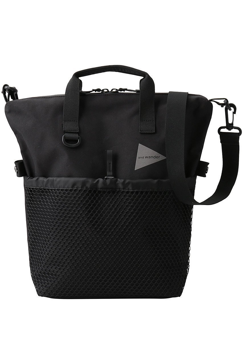 【アンドワンダー/and wander】の【UNISEX】PE/CO 2way bag インテリア・キッズ・メンズ・レディースファッション・服の通販 founy(ファニー) ファッション Fashion レディースファッション Fashion for Women バッグ Bags ユニセックス Unisex, Genderless アウトドア Outdoor Clothing シンプル Simple, Minimal フロント Front, Front Design ポケット Pocket, Pocket Detail メッシュ Mesh, Net Fabric 軽量 Lightweight, Ultra Light ブラック|ID: prp329100004361278 ipo3291000000032783718