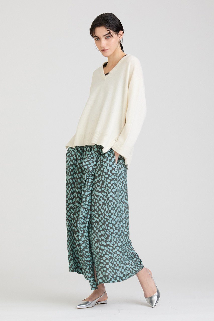 【ハウス オブ ロータス/HOUSE OF LOTUS】のランダムドットスカート 人気、トレンドファッション・服の通販 founy(ファニー) 　ファッション　Fashion　レディースファッション　Fashion for Women　スカート　Skirts　ロングスカート　Long Skirts / Maxi & Midi Skirts　アシンメトリー　Asymmetrical Style　スリット　Slit, Slit Detail　ドット　Polka Dot, Dot Pattern　フリル　Frill, Ruffle　プリント　Print, Printed Pattern　ロング　Long, Long-Length　other-6|ID: prp329100004361305 ipo3291000000032806676