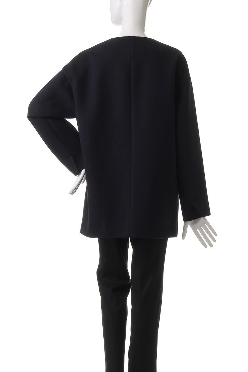 【エブール/ebure】のライトビスボンディング ノーカラービッグジャケット 人気、トレンドファッション・服の通販 founy(ファニー) 　ファッション　Fashion　レディースファッション　WOMEN　アウター　Coat Outerwear　ジャケット　Jackets　イタリア　Italy　ショルダー　Shoulder　ジャケット　Jacket　ドロップ　Drop　ビッグ　Big　リラックス　Relax　再入荷　Restock/Back In Stock/Re Arrival　other-4|ID: prp329100004361315 ipo3291000000031341648