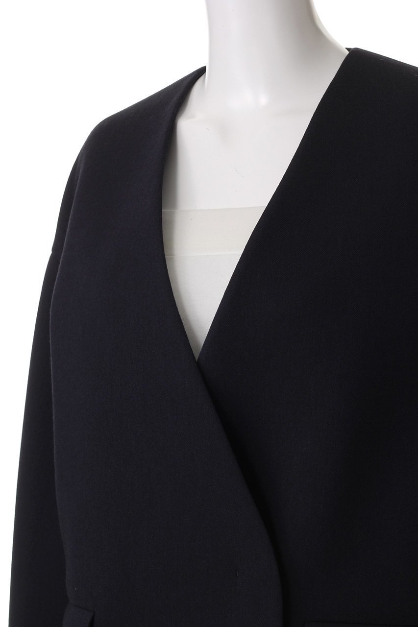 【エブール/ebure】のライトビスボンディング ノーカラービッグジャケット 人気、トレンドファッション・服の通販 founy(ファニー) 　ファッション　Fashion　レディースファッション　WOMEN　アウター　Coat Outerwear　ジャケット　Jackets　イタリア　Italy　ショルダー　Shoulder　ジャケット　Jacket　ドロップ　Drop　ビッグ　Big　リラックス　Relax　再入荷　Restock/Back In Stock/Re Arrival　other-5|ID: prp329100004361315 ipo3291000000031341650